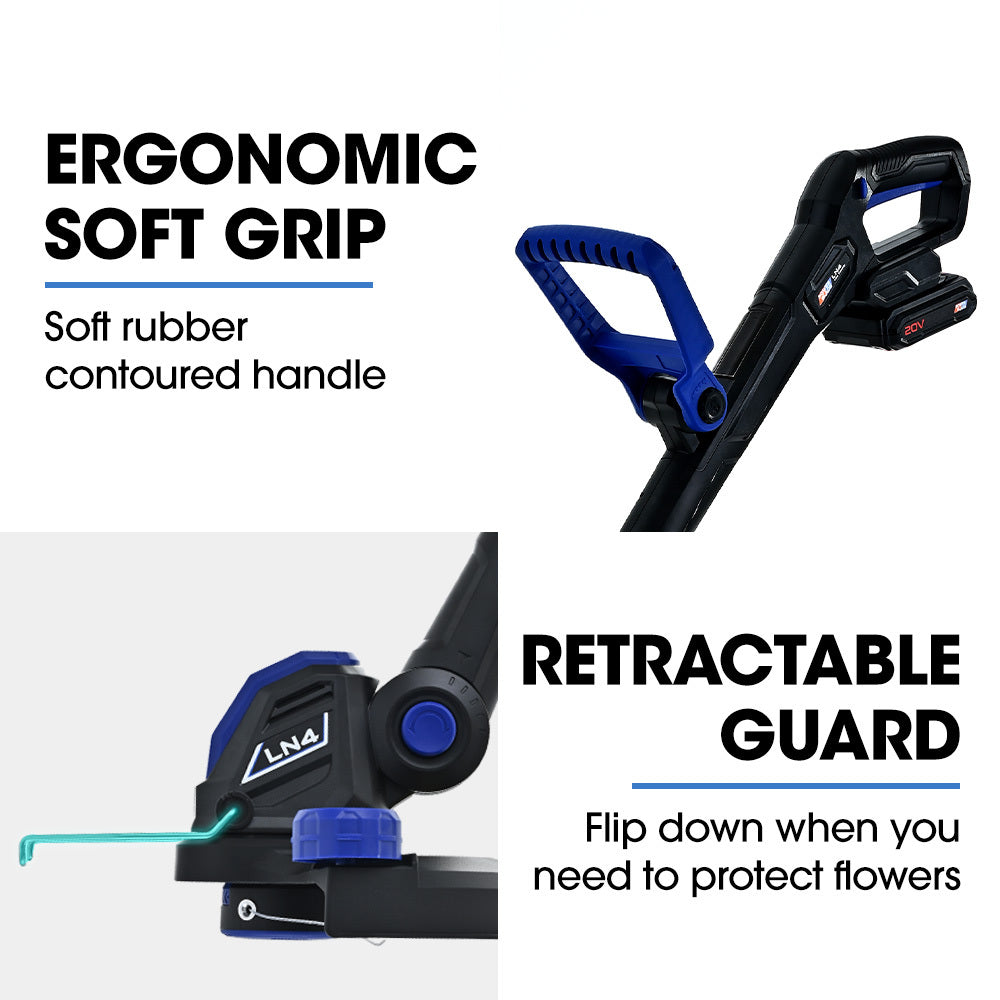 20V Cordless Line Trimmer & Edger Kit – with Battery & Charger
